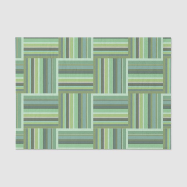 Papel De Seda Padrão de tecelagem de listras verdes-oliva (Frente )