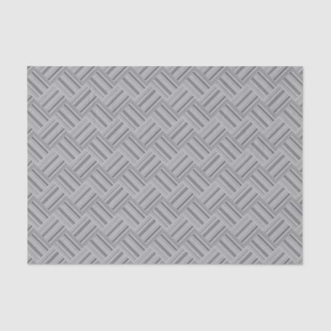 Papel De Seda padrão de tecelagem diagonal das faixas de cinza (Frente )