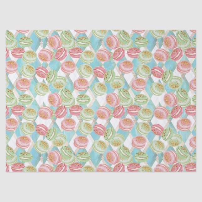 Papel De Seda Padrão de tempo do chá (Frente )