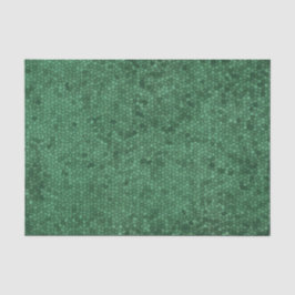 Papel De Seda Padrão de Textura Verde em Estilo de Vitral Mosaic