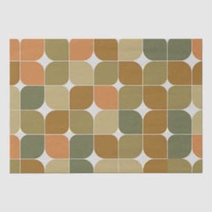 Papel De Seda Padrão de tom laranja marrom do Abstrato do meio s