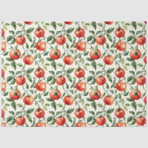 Papel De Seda Padrão de Tomate Heirloom Watercolor