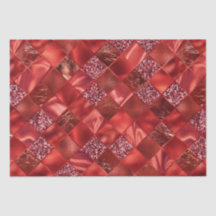 Padrão de Treliça de Diamante com Brilho Vermelho 