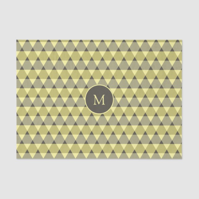 Papel De Seda Padrão de triângulos (Frente )