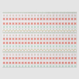 Papel De Seda Padrão de tricô Pixel Verde-Amarelo-Vermelho