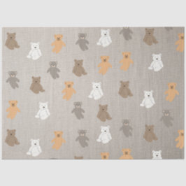 Papel De Seda Padrão de Urso Bonito