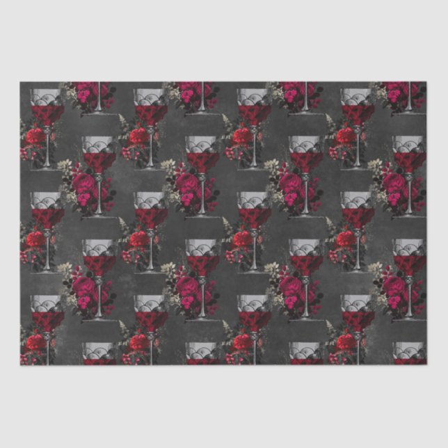 Papel De Seda Padrão de Vampiro (Frente )