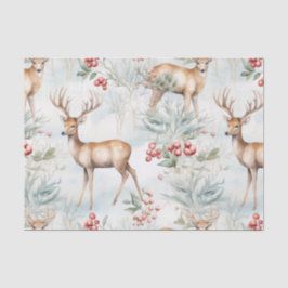 Papel De Seda Padrão de Veado de Natal sem Olhos