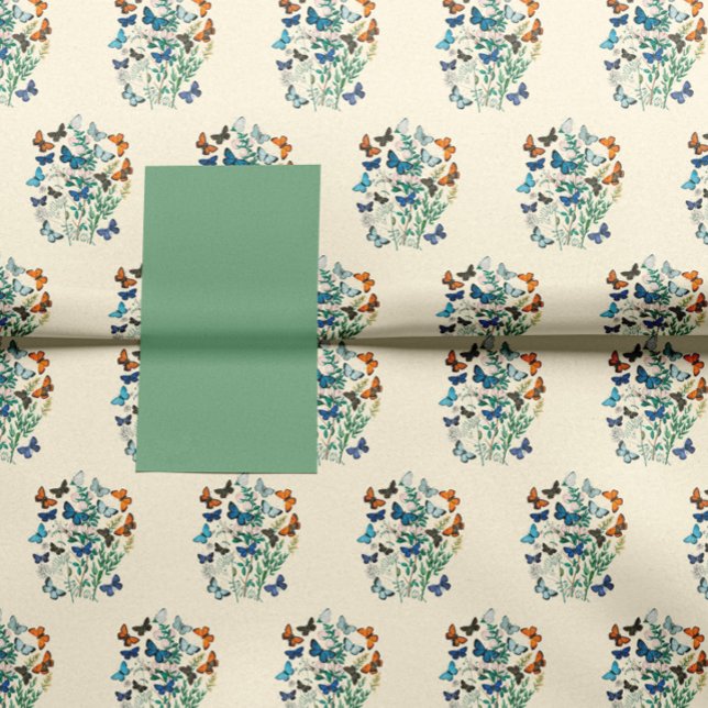 Papel De Seda Padrão de vegetação e borboletas (Criador carregado)