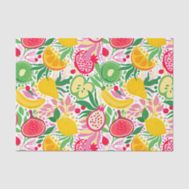 Papel De Seda Padrão de Verão de Fruta tropical