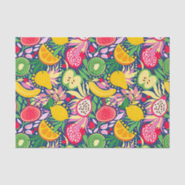 Papel De Seda Padrão de Verão de Fruta tropical