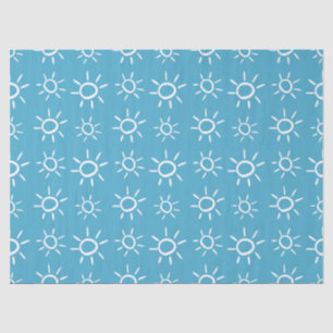 Papel De Seda Padrão de Verão Doodle Sol Divertido