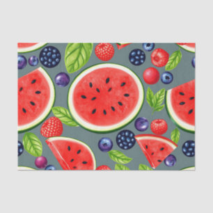 Papel De Seda Padrão de Verão Melancia Berry