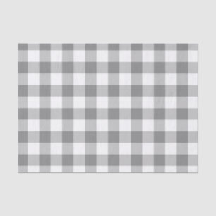 Papel De Seda Padrão De Verificação De Cinzas E Gingham Branc