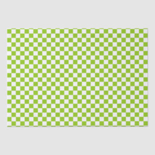 Papel De Seda Padrão de verificação de miniatura em Verde lim