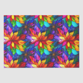 Papel De Seda Padrão de Vidro Arco-Íris Arrebatado Elegante