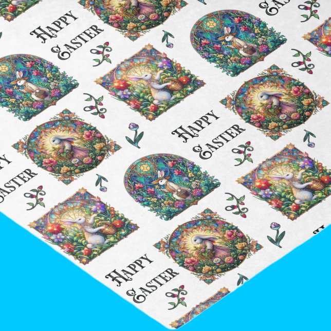 Papel De Seda Padrão de Vidro Magra da Páscoa Elegante (Criador carregado)