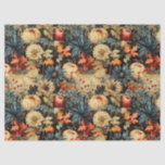 Papel De Seda Padrão de Vintage de Ação de Graças Floral (12)<br><div class="desc">Esse papel tecidular é uma mistura harmoniosa de botânicos vegetais antigos e o charme caprichoso de padrões de squash. Traz a beleza do mundo natural para os dedos,  criando uma sinfonia visual. Peça a sua agora!</div>