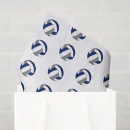 Papel De Seda padrão de vôleis azuis cinza minúsculos