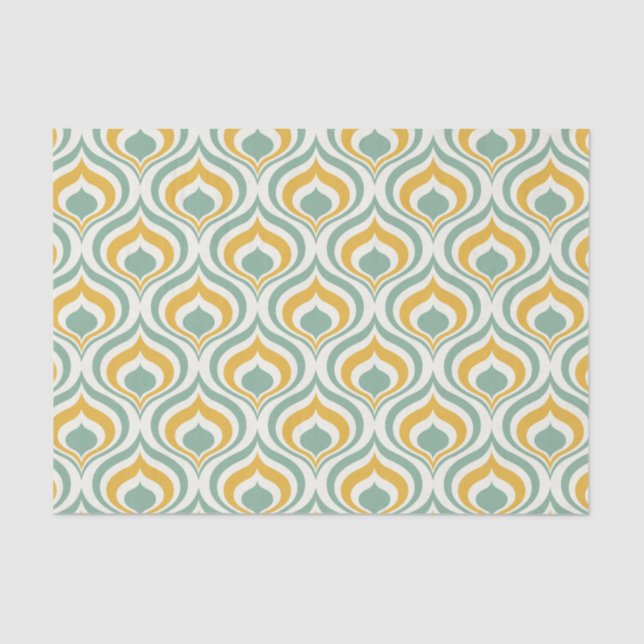 Papel De Seda Padrão de wallpaper da década de 70 (Frente )