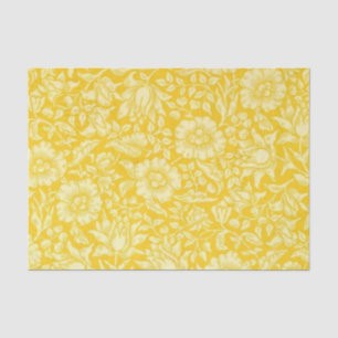 Papel De Seda Padrão de Wallpaper Vintage, Mallow Amarelo