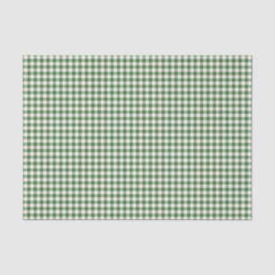 Papel De Seda Padrão de Xadrez de Gingham Verde-Retro-Gónico