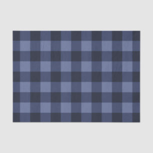 Papel De Seda Padrão de Xadrez Escocês Tarta Azul Impresso
