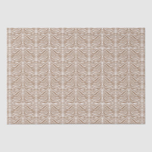 Papel De Seda Padrão de Zebra castanha