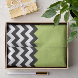 Papel De Seda Padrão de ziguezague preto e branco, Chevron, verd