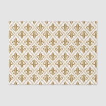 Padrão Decorativo Dourado Fleur-de-Lis