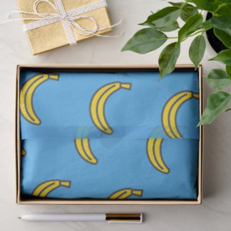 Papel De Seda Padrão Divertido de Banana Fofo para Festa de Verã