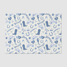 Papel De Seda Padrão Divertido de Cowgirl Costeira