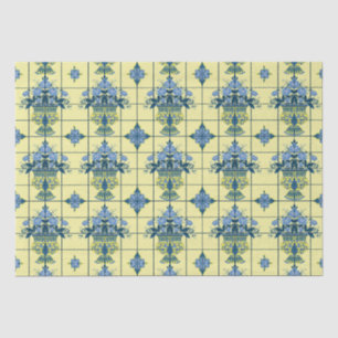 Papel De Seda Padrão do Azulejo Delft