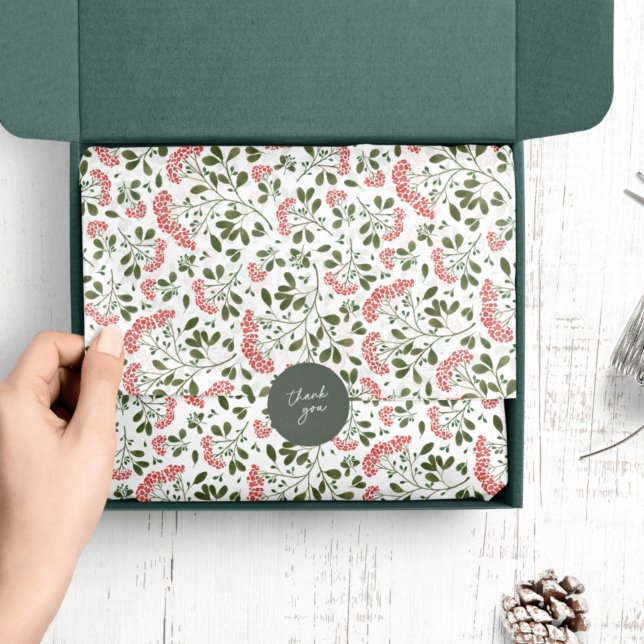 Papel De Seda Padrão do Buquê de inverno (Criador carregado)