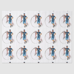 Papel De Seda Padrão do Campeonato de Bicicleta de Vintage