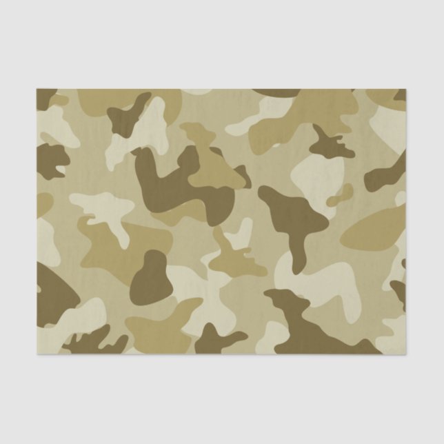 Papel De Seda Padrão do exército de camuflagem de areia amarela (Frente )