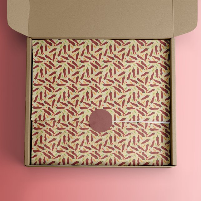 Papel De Seda Padrão do Fiesta Fun Red Chile (Criador carregado)