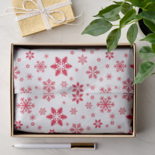 Papel De Seda Padrão do Floco de Neve, Flocos de Neve Vermelhos,