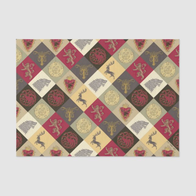 Papel De Seda Padrão do Game of Thrones Sigil (Frente )