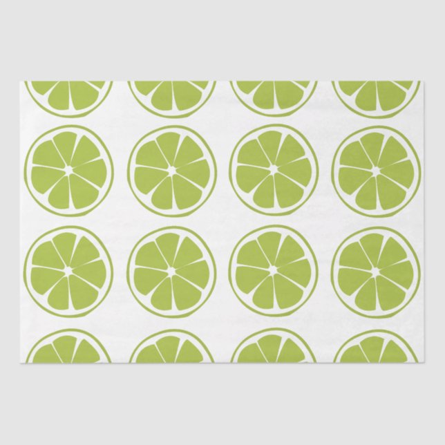 Papel De Seda Padrão do Limão verde da Fruta limão (Frente )