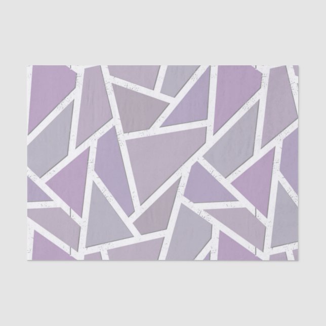 Papel De Seda padrão do mosaico da lavanda (Frente )