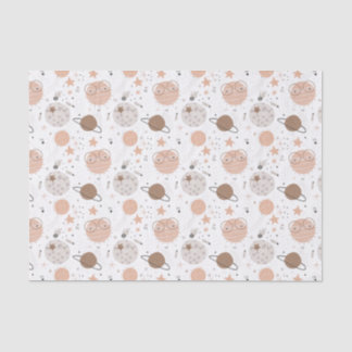 Papel De Seda Padrão do Planeta de Portas Bonitas