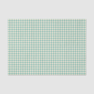 Papel De Seda Padrão do Quadro de Verificação Azul da Trendy 