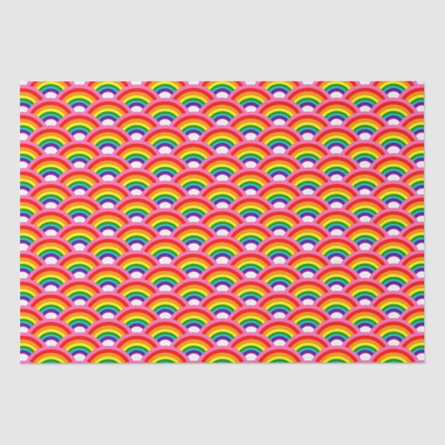Papel De Seda Padrão do Rainbows Forever (Frente )
