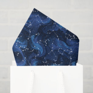 Papel De Seda Padrão do signo do zodíaco da astrologia boho em a
