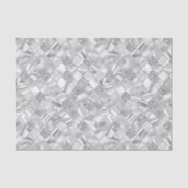 Papel De Seda Padrão do Silver Marroquino Quatrefoil