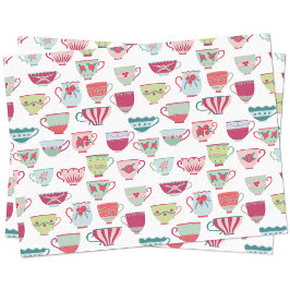 Papel De Seda Padrão do Teacup