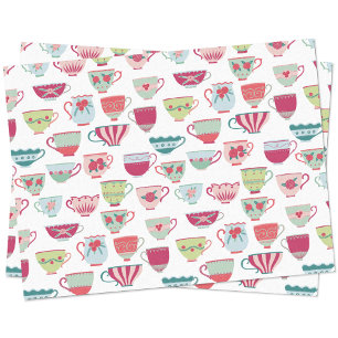 Papel De Seda Padrão do Teacup