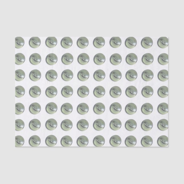 Papel De Seda Padrão dos botões de costura verde brilhante (Frente )