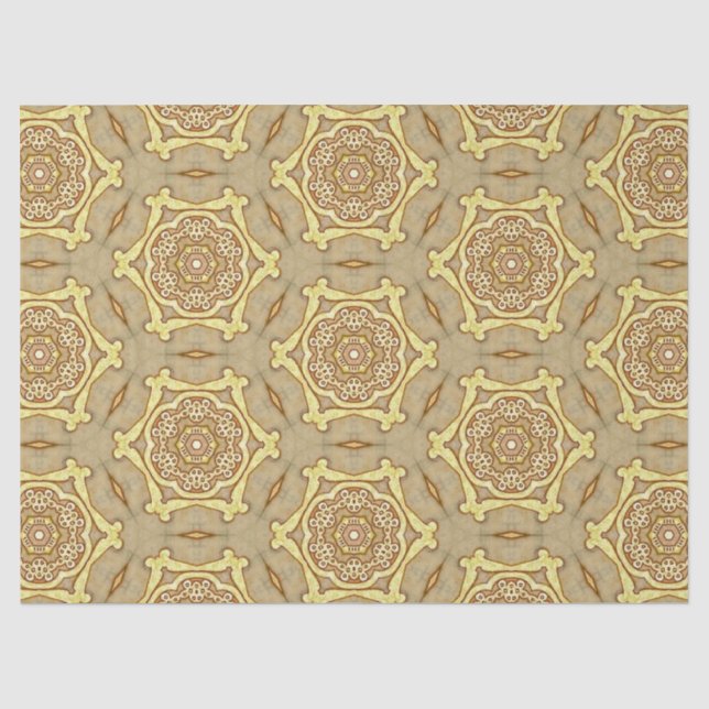 Papel De Seda Padrão Dourado (Frente )
